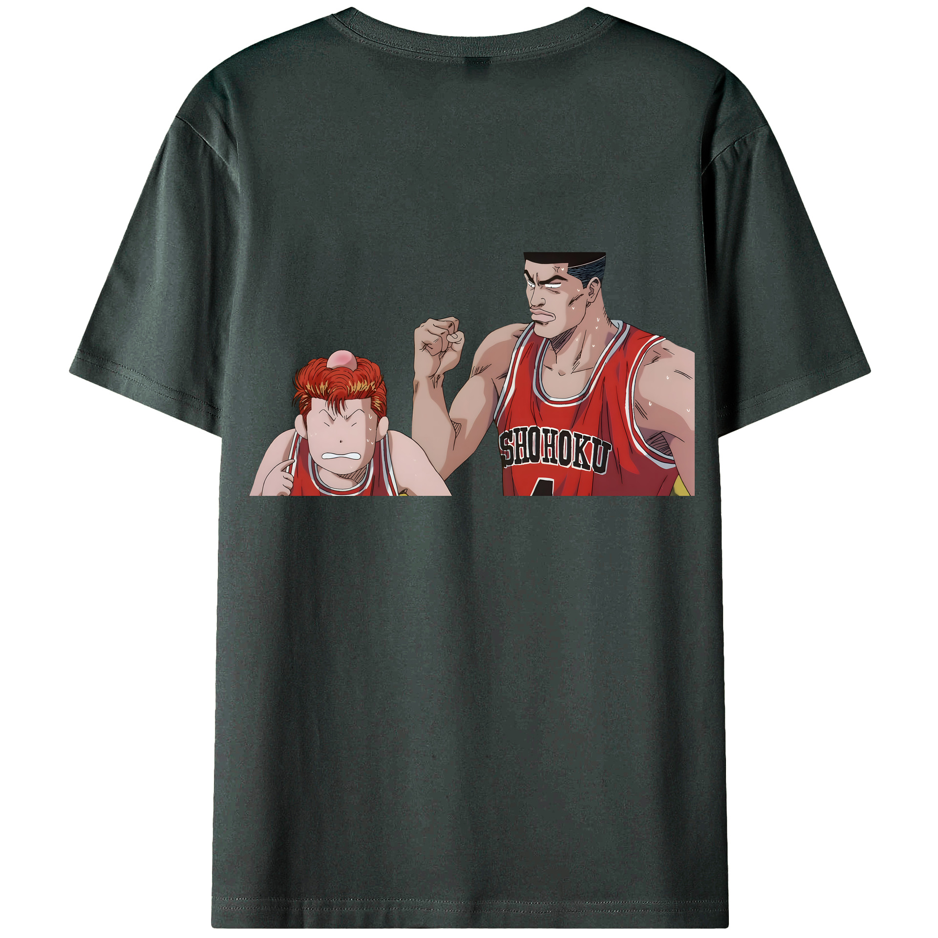 （画像用） SLAM DUNK／スラムダンク 綿100％ メンズ半袖Tシャツ（バックプリント） 通気性